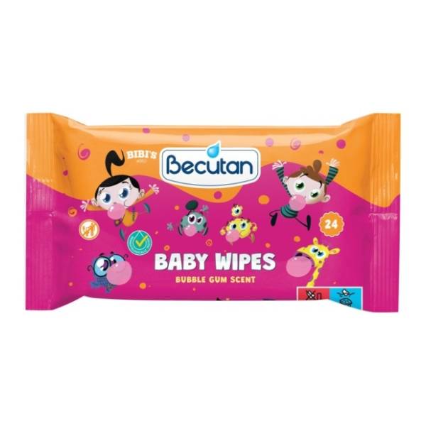 Vlažne maramice BECUTAN Bibi bubble gum 24kom