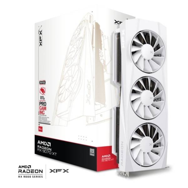 XFX AMD Radeon RX 9070 XT Quicksilver White Gaming 16GB GDDR6 256-bit grafička kartica