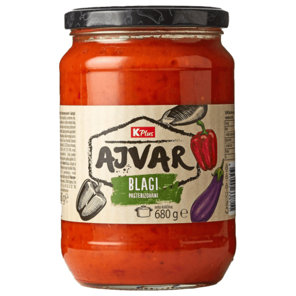 Ajvar K PLUS blagi sa povrćem 680g