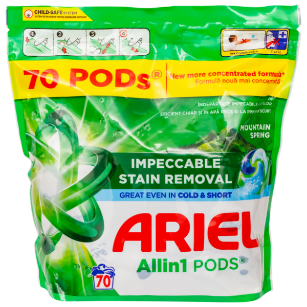 ARIEL PODS All in 1 mountain spring kapsule za veš 70kom