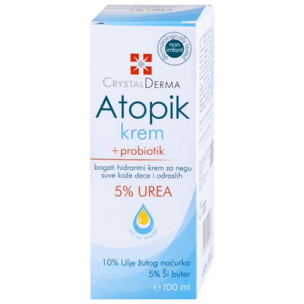 Atopik krem CRYSTAL DERMA 5% urea + probiotik 100ml