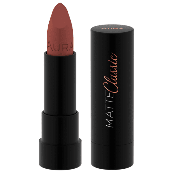 AURA Matte classic ruž za usne 156 deep caramel