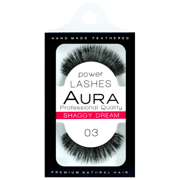 AURA Power lashes veštačke trepavice 03 shaggy dream