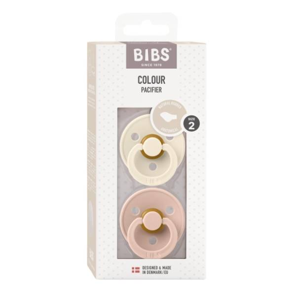 BIBS duda Anatomical ivory & blush (6-18m) 2kom