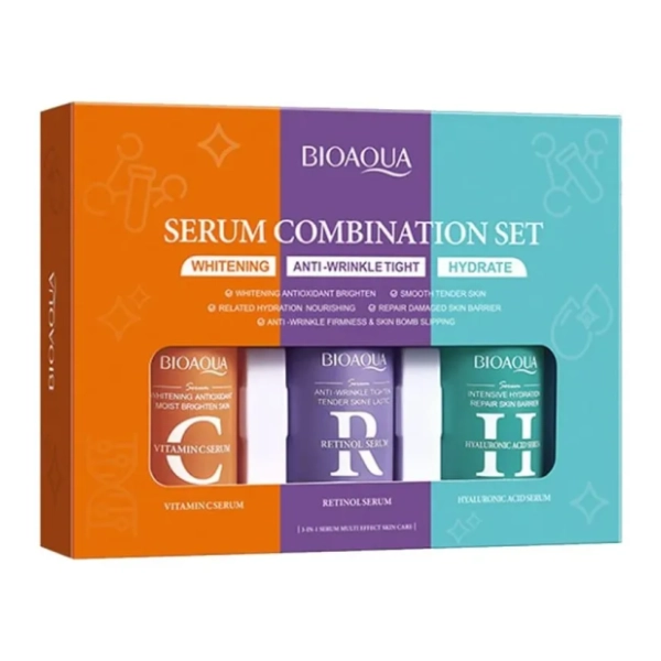 BIOAQUA Vitamin C retinol i hijaluron set seruma 3x30ml