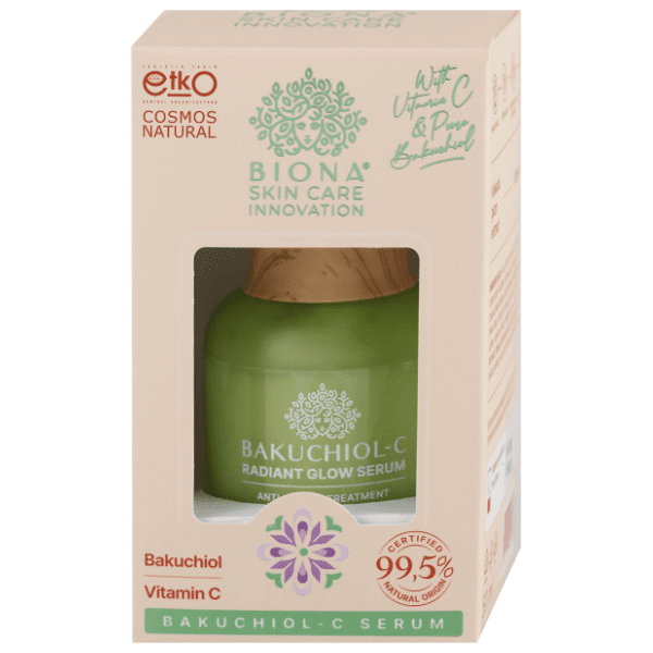 BIONA Bakuchiol vitamin C radiant glow serum za lice 50ml