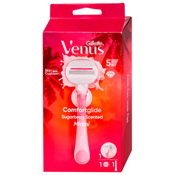 Brijač GILLETTE Venus comfortglide sugarberry 1kom + 1 dopuna + držač