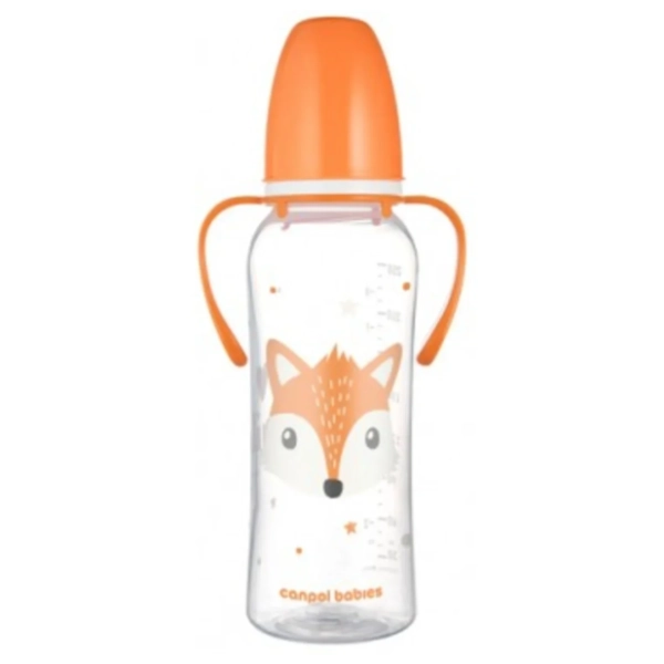 CANPOL BABIES Cute animals flašica sa drškom  250ml narandžasta