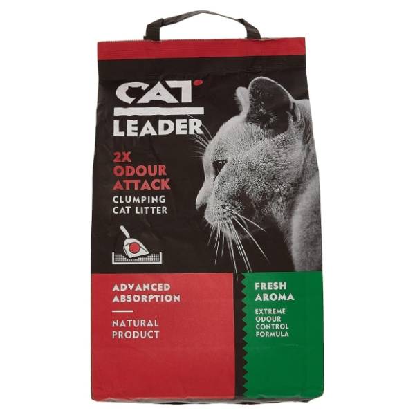 CAT LEADER Clumping 2xodour attack fresh grudvajući posip za mačke 5kg