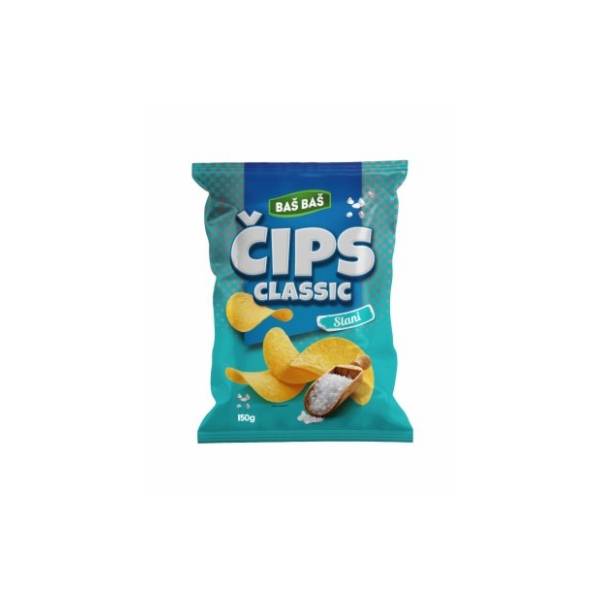 Čips BAŠ BAŠ Classic slani 150g