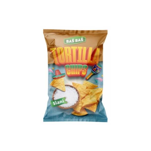 Čips BAŠ BAŠ tortilja slana 125g