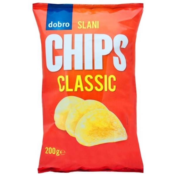 Čips DOBRO classic slani 200g