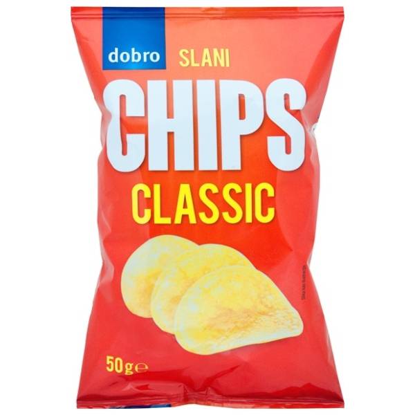 Čips DOBRO classic slani 50g