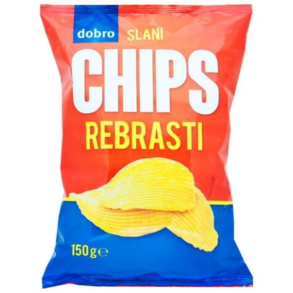 Čips DOBRO rebrasti 150g