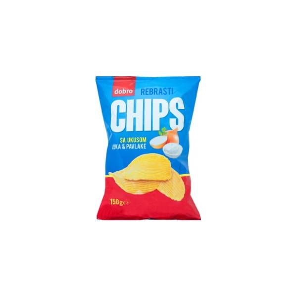 Čips DOBRO sa ukusom luka i pavlake 150g