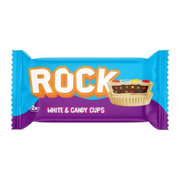 Čokoladica ROCK White & candy cups 36g