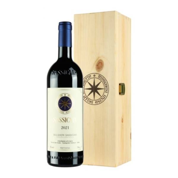 Crno vino SASSICAIA Wood box 0,75l