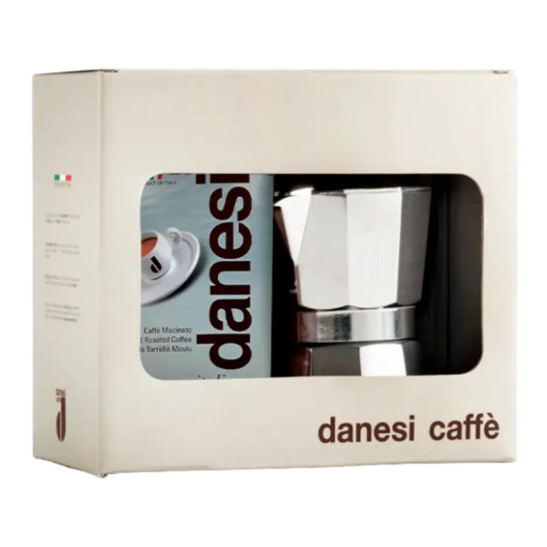 DANESI Moka pot + 2x250g mlevene kafe