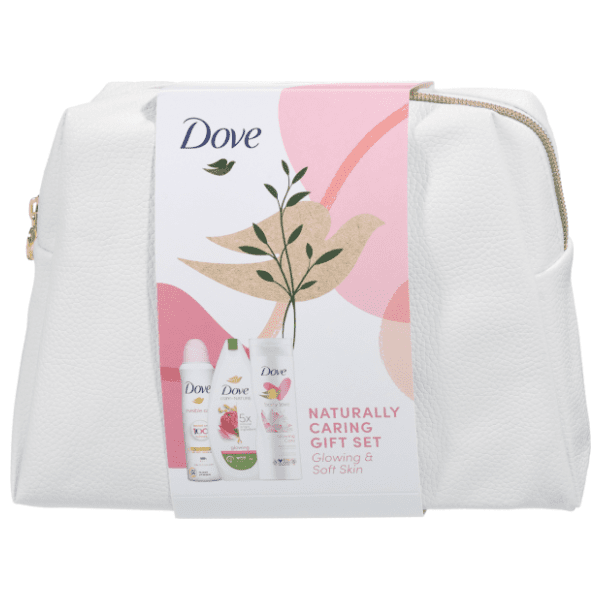DOVE set Pirinač torba (kupka 225ml, losion za telo 250ml, dezodorans 150ml)