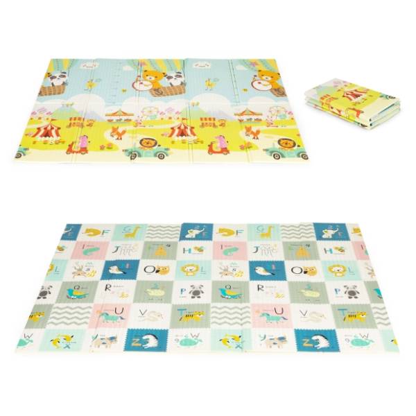 ECO TOYS edukativna podloga za igru sa dva lica Animals