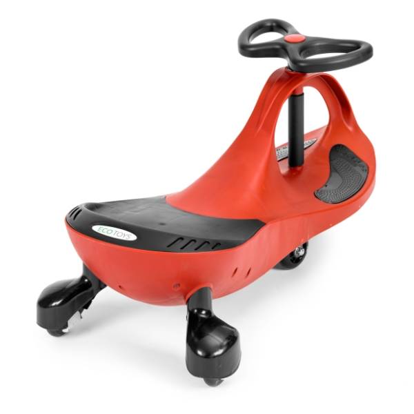 ECO TOYS guralica sa LED točkovima Wiggle crvena