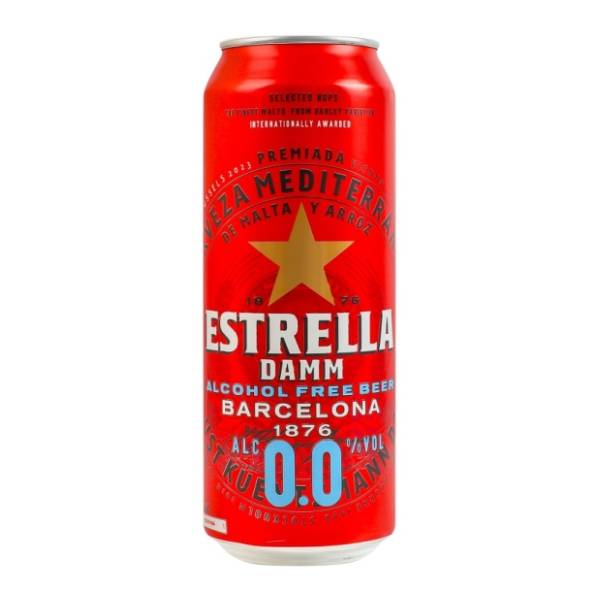 ESTRELLA DAMM bezalkoholno limenka 0,5l