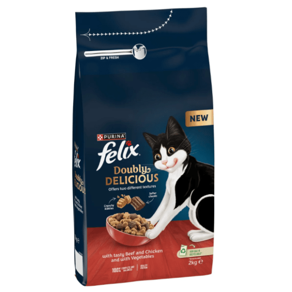 FELIX Doubly delicious hrana za mačke govedina i piletina 3kg