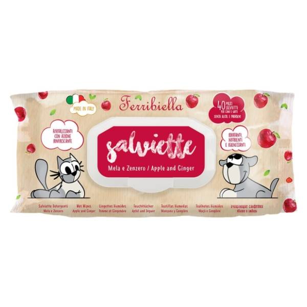 FERRIBIELLA Apple & ginger vlažne maramice 40kom