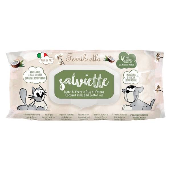 FERRIBIELLA Cocco & cotone vlažne maramice 40kom