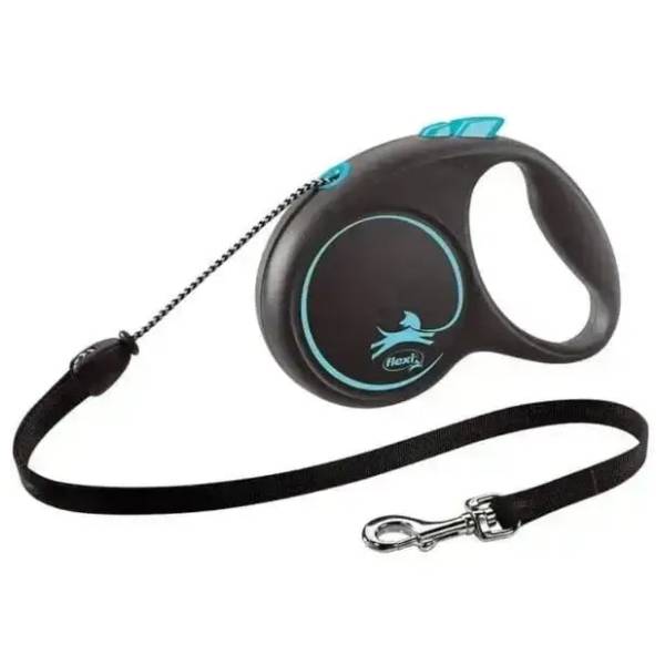 FLEXI Black design cord povodac za pse S 5m plavi
