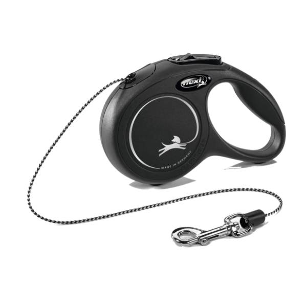 FLEXI New classic cord povodac za pse XS 3m crni