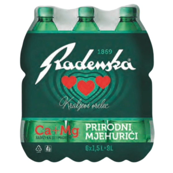 Gazirana voda RADENSKA 1,5l 5+1 gratis