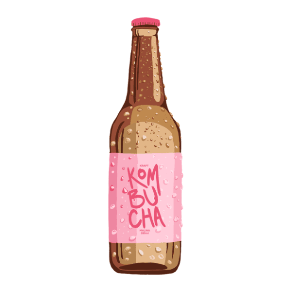 Gazirani sok LIVET kombucha malina 330ml