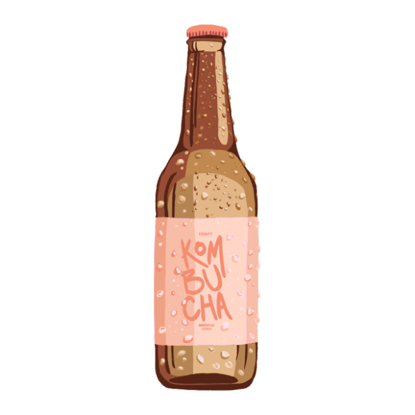 Gazirani sok LIVET kombucha breskva 330ml