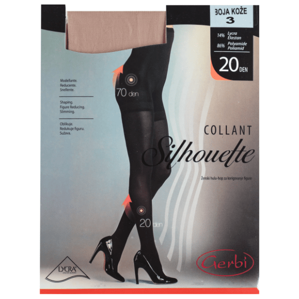 GERBI Silhouette hulahopke 20den boja kože M 3