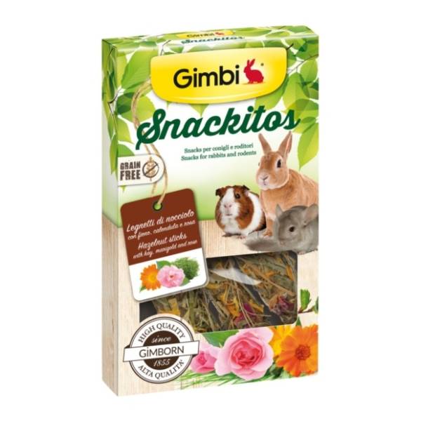 GIMBI Snackitos poslastica za kuniće i glodare lešnik 45g