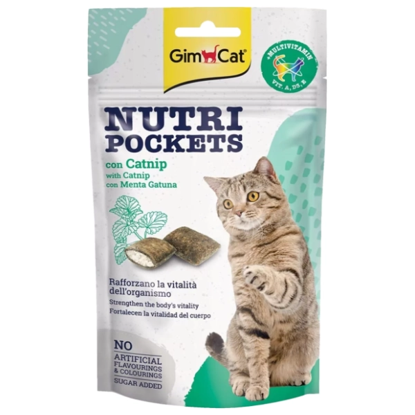 GIMCAT Nutri pockets poslastica za mačke mačja trava 60g