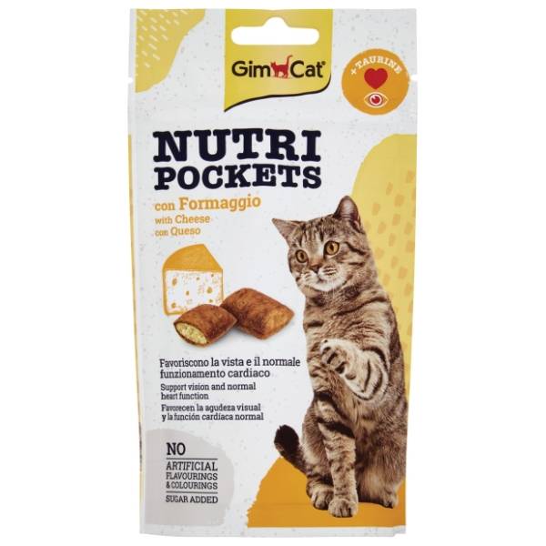 GIMCAT Nutri pockets poslastica za mačke sir i taurin 60g