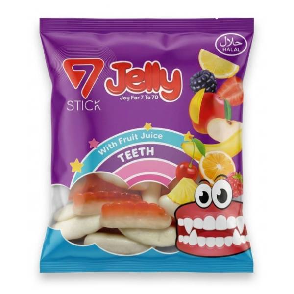 Gumene bombone 7 STICK jelly teeth 100g