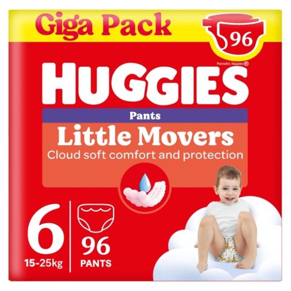 HUGGIES pelene pants Little Movers 6 96kom