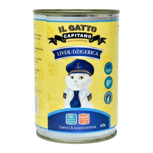 IL GATTO CAPITANO hrana za mačke džigerica 415g