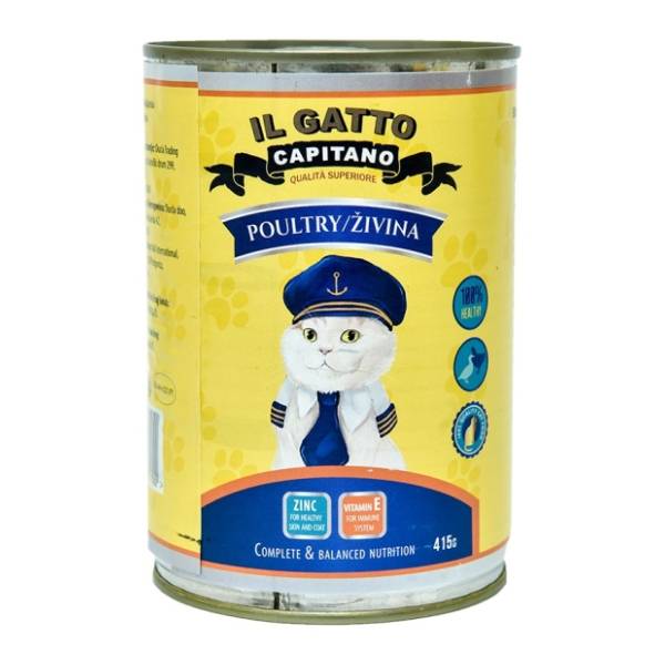 IL GATTO CAPITANO hrana za mačke živina 415g