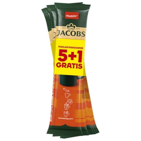 Instant kafa JACOBS 3u1 12,6g 5+1kom