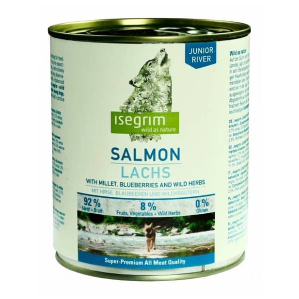 ISEGRIM Puppy sos za pse losos proso borovnice bilje 400g