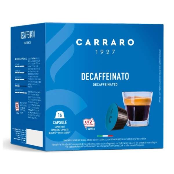 Kapsule CARRARO Decaffeinato 16kom