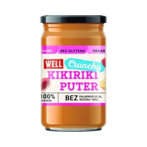 Kikiriki puter WELL Crunchy 500g