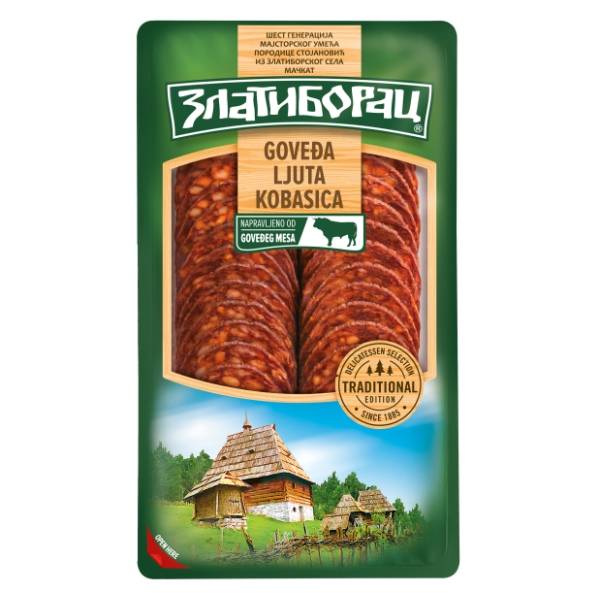 Kobasica ZLATIBORAC goveđa ljuta 100g