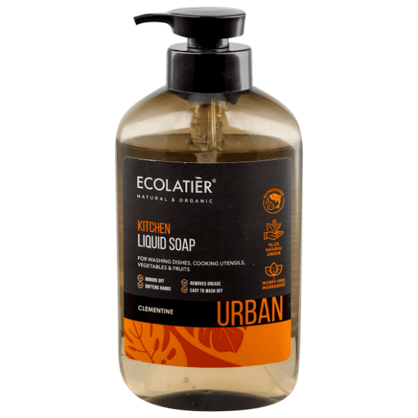 Kuhinjski tečni sapun ECOLATIER Urban za sudove, voće i povrće 600ml