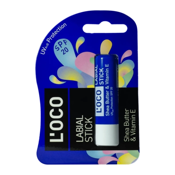 LOCO Shea butter & vitamin e balzam za usne SPF 20 5,1g