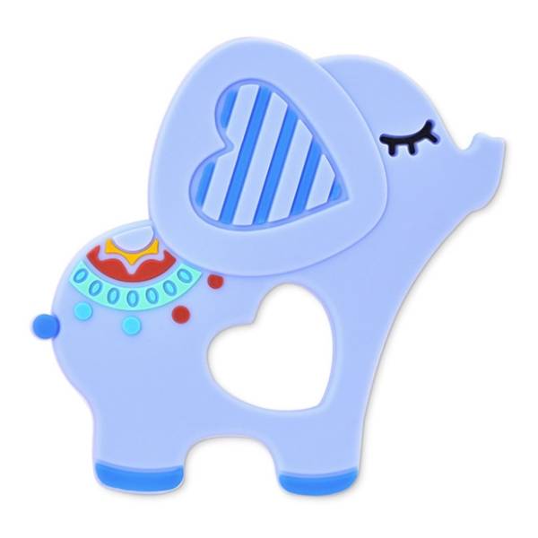LORELLI silikonska glodalica Elephant lucky plava